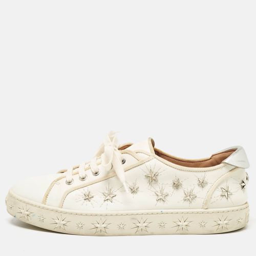 Silver Leather Cosmic Star-Stud Low Top Sneakers Size 40.5 - Aquazzura - Modalova