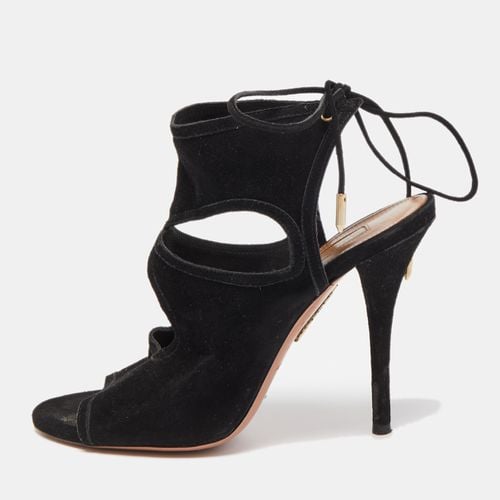 Suede Tie Up Strap Sandals Size 37 - Aquazzura - Modalova