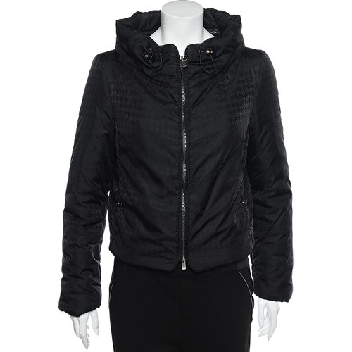 Synthetic Concealed Hood Detail Zip Front Jacket M - Armani Collezioni - Modalova