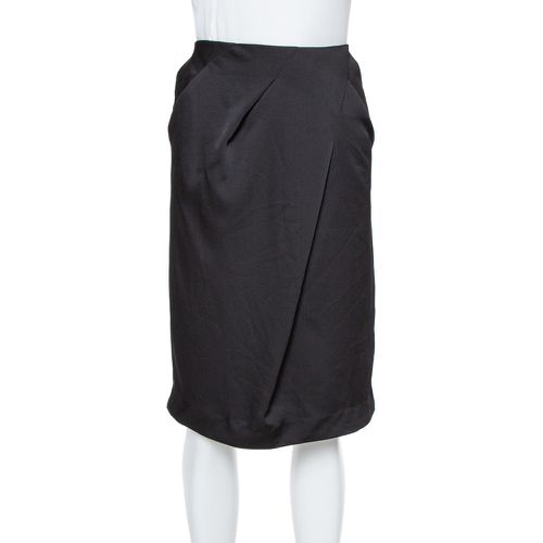 Georgette Draped Knee Length Skirt L - Armani Collezioni - Modalova