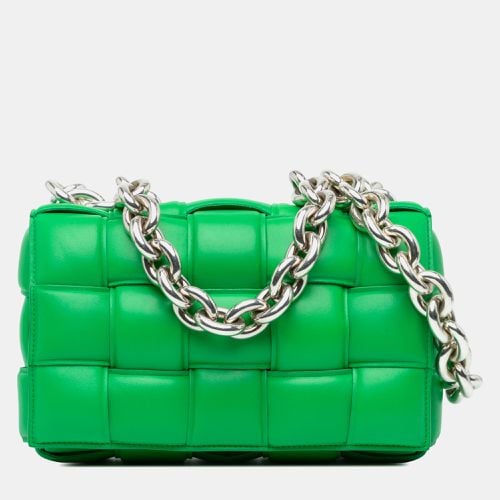 Lambskin Intrecciato Padded Chain Cassette Satchel - Bottega Veneta - Modalova