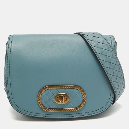 Stone Intrecciato Leather Luna Shoulder Bag - Bottega Veneta - Modalova