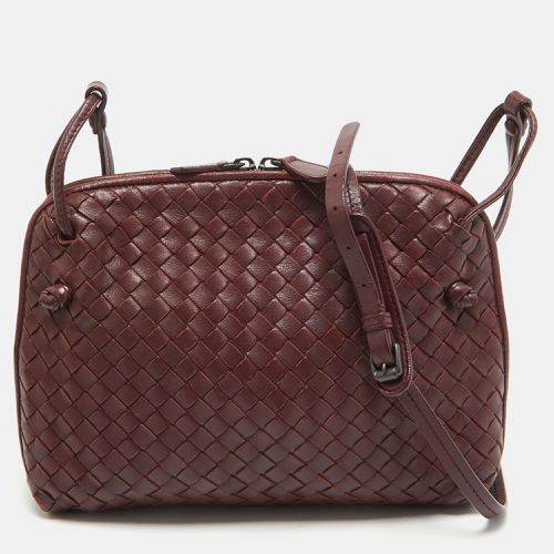 Dark Intrecciato Leather Nodini Crossbody Bag - Bottega Veneta - Modalova