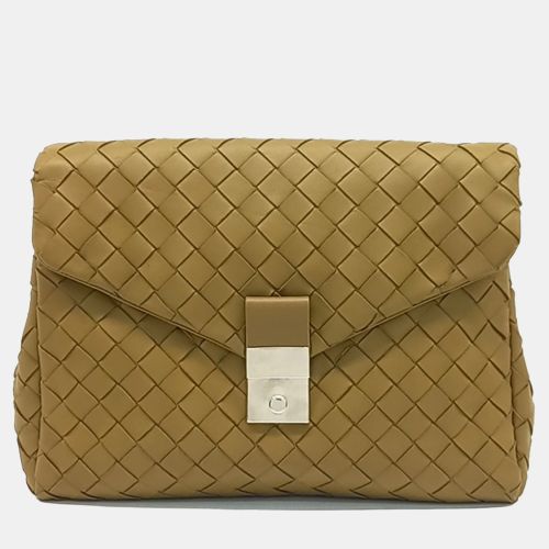 Leather mesh clutch - Bottega Veneta - Modalova