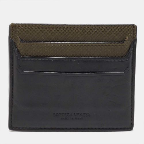 Olive Green Leather Card Holder - Bottega Veneta - Modalova