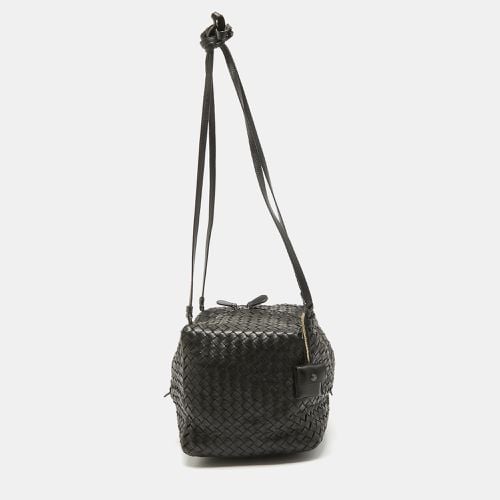 Dark Choco Intrecciato Leather Cube Shoulder Bag - Bottega Veneta - Modalova