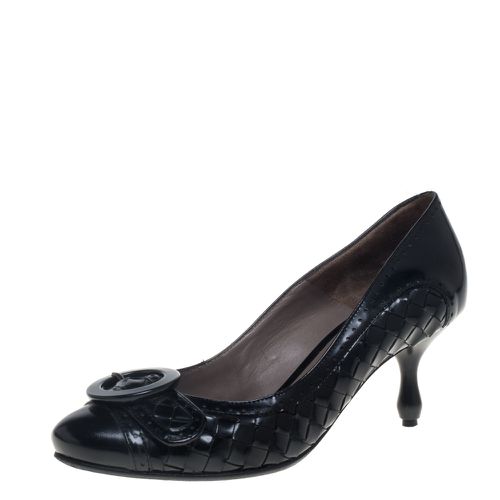 Intrecciato Patent Leather Buckle Detail Pumps Size 36 - Bottega Veneta - Modalova