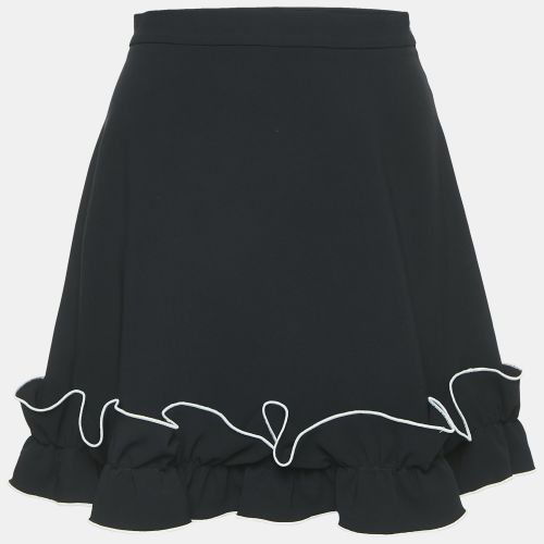 Crepe Ruffled Mini Skirt S - Boutique Moschino - Modalova