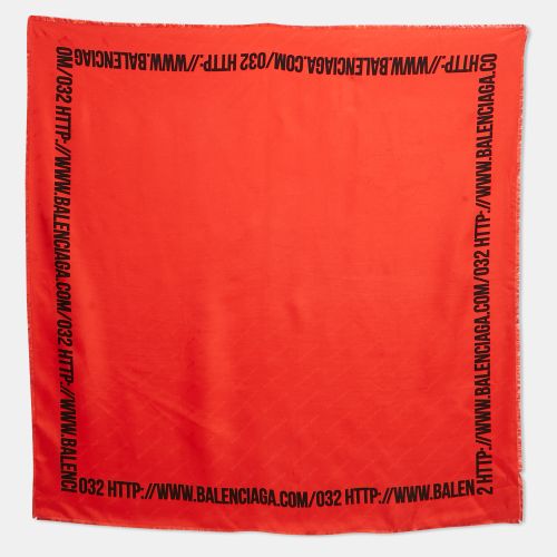 Logo Silk Square Scarf - Balenciaga - Modalova