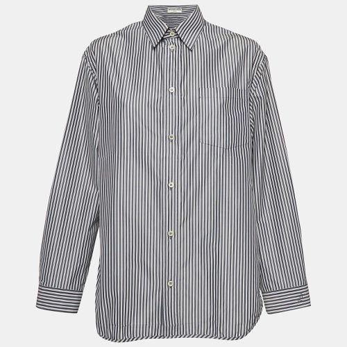 Pinstripe Poplin Oversized Shirt S - Balenciaga - Modalova