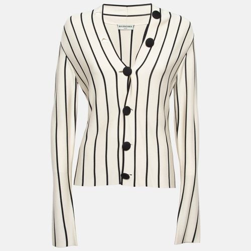 Striped Silk Knit Cardigan M - Balenciaga - Modalova