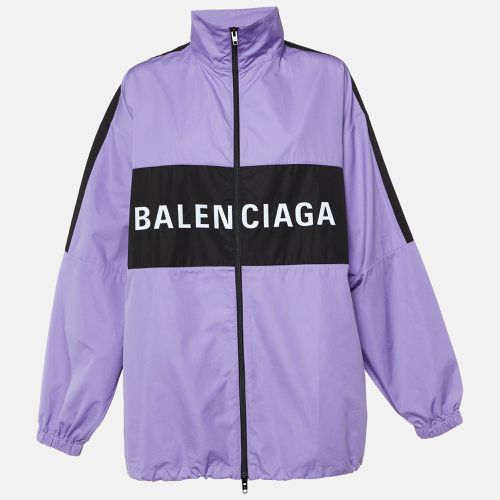 Logo Embroidered Cotton Oversized Jacket S - Balenciaga - Modalova