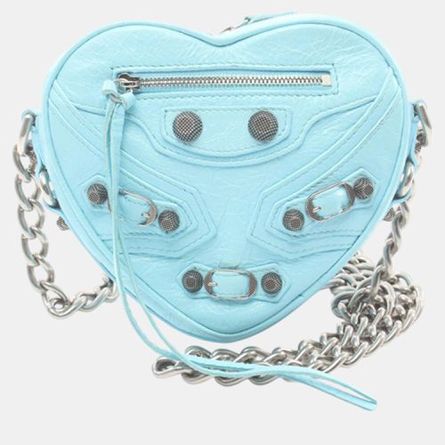 Leather Mini Motocross Le Cagole Heart Chain Shoulder Bag - Balenciaga - Modalova