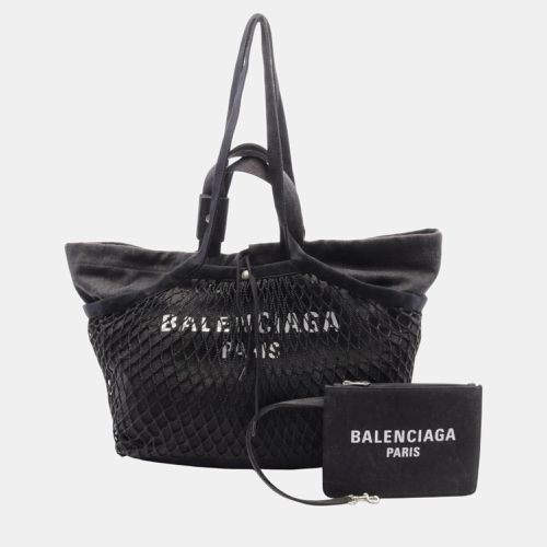 Denim Nylon medium Tote Bag - Balenciaga - Modalova