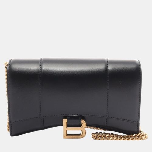 Leather Hourglass Shoulder Bag - Balenciaga - Modalova