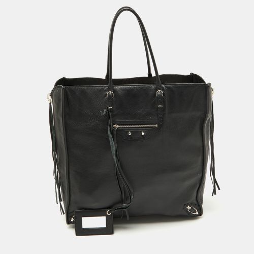 Black/Olive Green Leather A5 Papier Tote - Balenciaga - Modalova