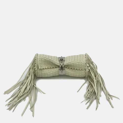 Leather Tresse Fringe Clutch - Balenciaga - Modalova