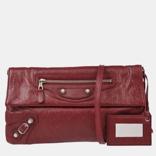 Leather Envelope Clutch - Balenciaga - Modalova