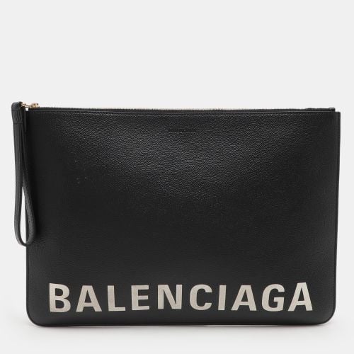 Leather Ville Logo Pouch - Balenciaga - Modalova