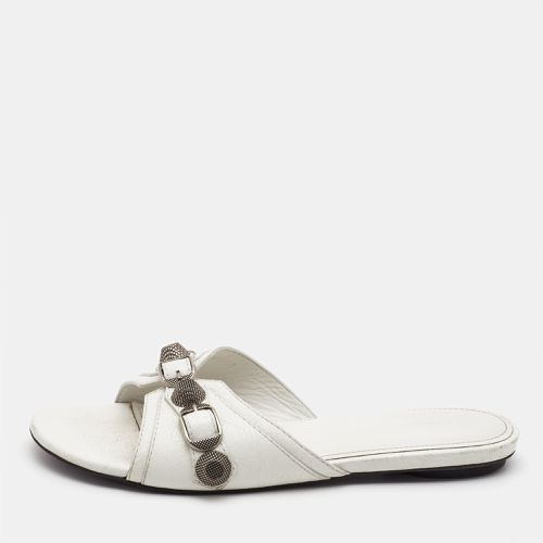 Leather Cagole Flat Slides Size 36 - Balenciaga - Modalova