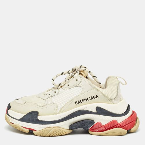 Nubuck and Mesh Triple S Sneakers Size 38 - Balenciaga - Modalova