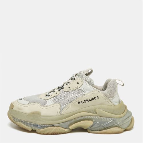 Leather and Mesh Triple S Sneakers Size 41 - Balenciaga - Modalova