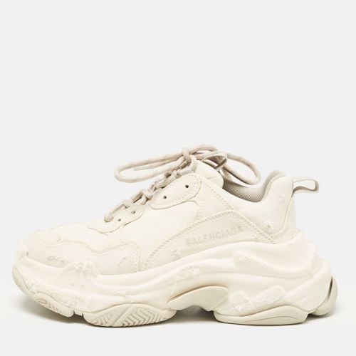 Canvas Triple S Lace Up Sneakers Size 37 - Balenciaga - Modalova