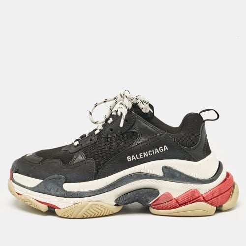 Leather and Mesh Triple S Sneakers Size 38 - Balenciaga - Modalova