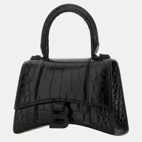 Leather Xs Hourglass Handbag - Balenciaga - Modalova