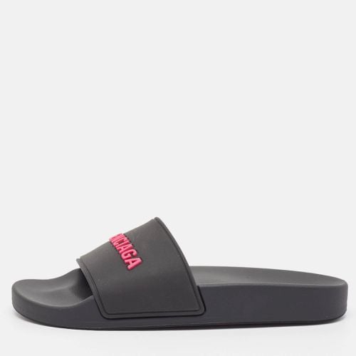 Rubber Logo Embossed Pool Slides Size 36 - Balenciaga - Modalova