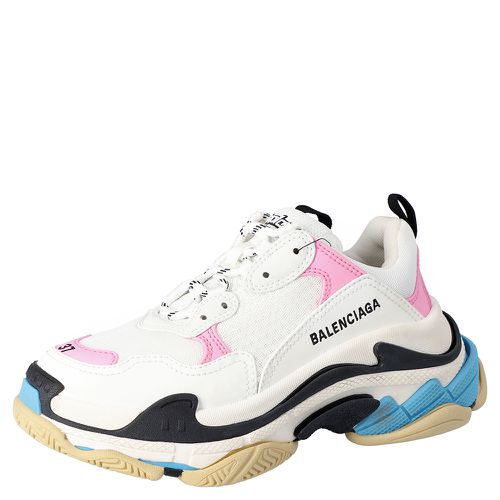 Leather and Mesh Triple S Sneakers Size EU 40 - Balenciaga - Modalova