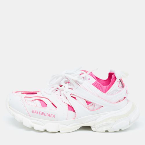 Pink Rubber and Knit Fabric Track Sneakers Size 38 - Balenciaga - Modalova