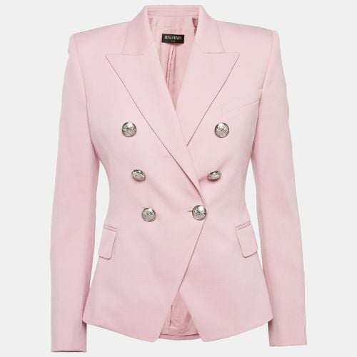 Gabardine Double Breasted Blazer M - Balmain - Modalova