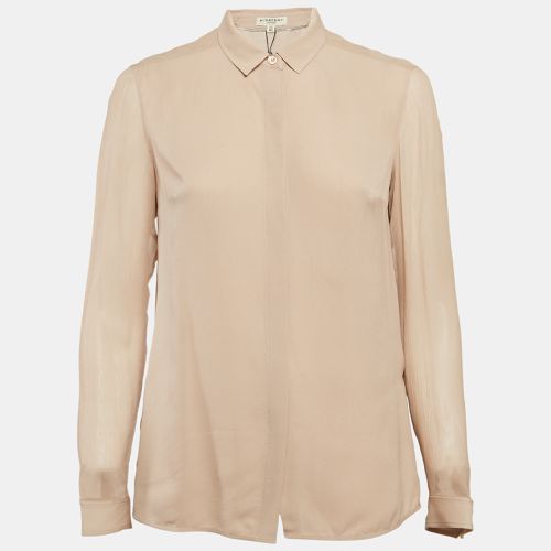 Chiffon Silk Semi Sheer Shirt S - Burberry London - Modalova