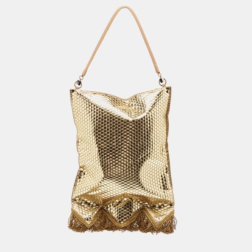 Bullion Fringing Paillette-Embellished Satin Flag Bag - Burberry - Modalova