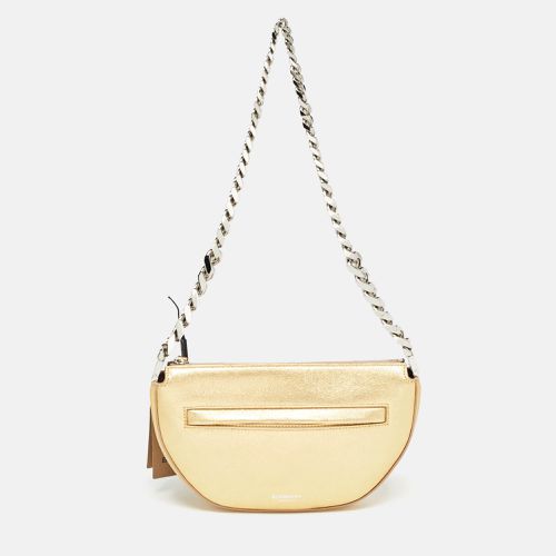 Leather Mini Olympia Zip Chain Bag - Burberry - Modalova