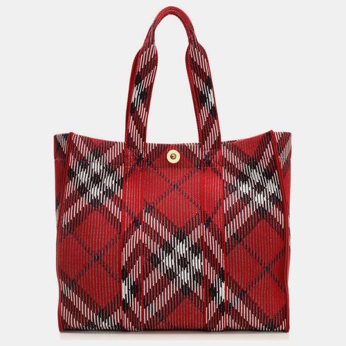 Burberry Red Fabric Tote Bag - Burberry - Modalova