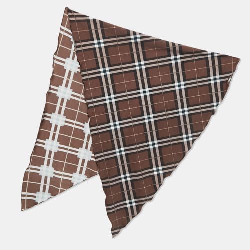 Checked Jersey Triangular Scarf - Burberry - Modalova