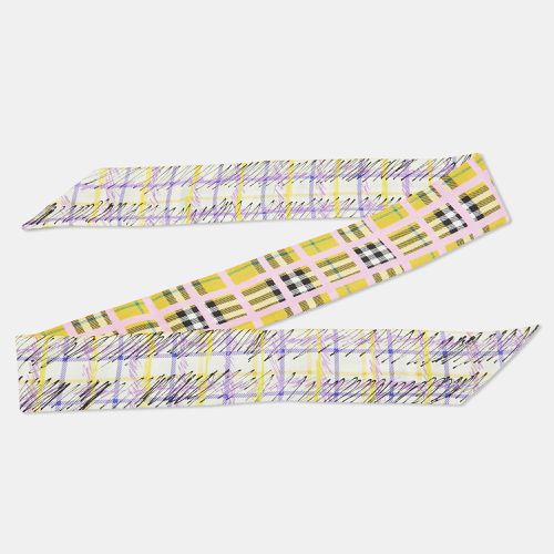 Check Print Silk Bandeau Scarf - Burberry - Modalova