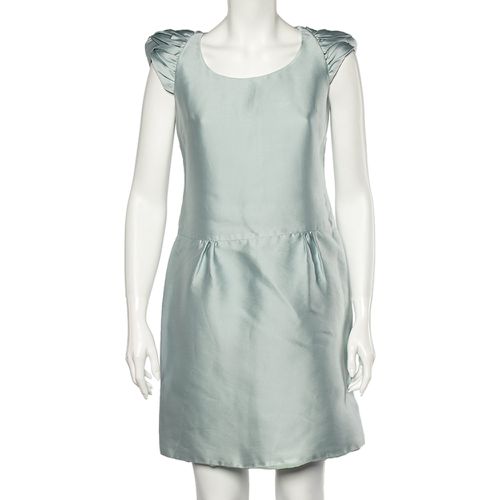 Light Sateen Gathered Detailed Short Dress M - Burberry Prorsum - Modalova