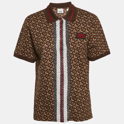 Monogram Cotton Pique Copland Polo T-Shirt S - Burberry - Modalova