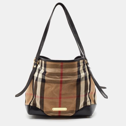 House Check Canvas and Leather Canterbury Tote - Burberry - Modalova