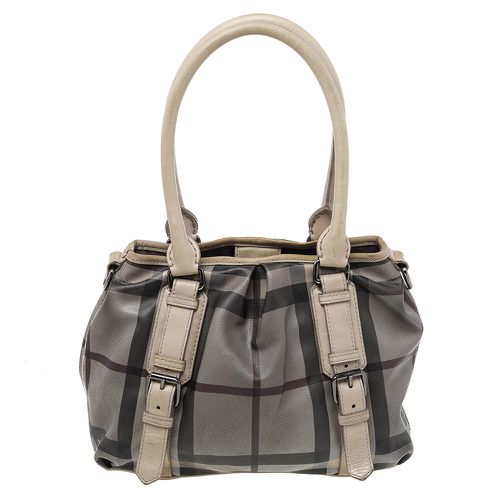 Smoke Check PVC and Leather Northfield Tote - Burberry - Modalova