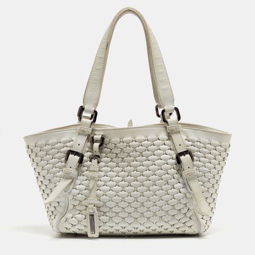 Burberry White Woven Leather Tote - Burberry - Modalova