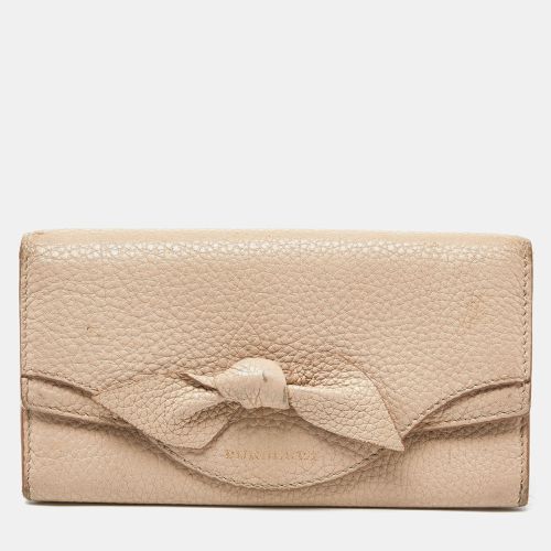 Leather Bow Continental Wallet - Burberry - Modalova