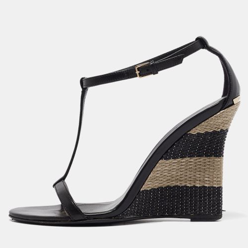 Leather Wedge Sandals Size 37 - Burberry - Modalova