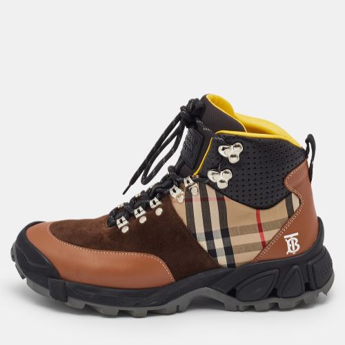 Leather and Suede Tor Hiking Boots Size 39 - Burberry - Modalova