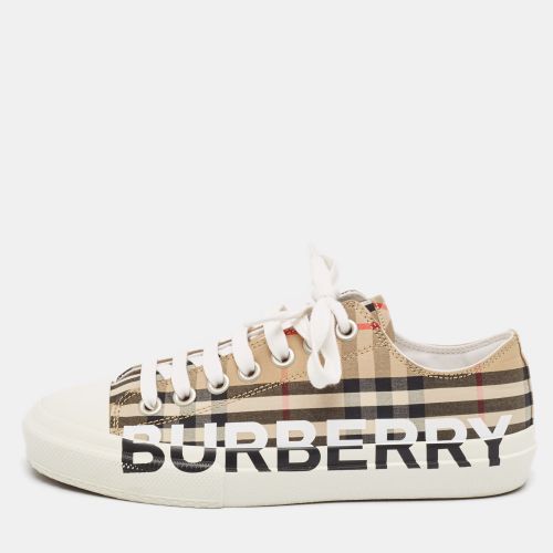 Vintage Check Canvas Low Top Sneakers Size 38 - Burberry - Modalova