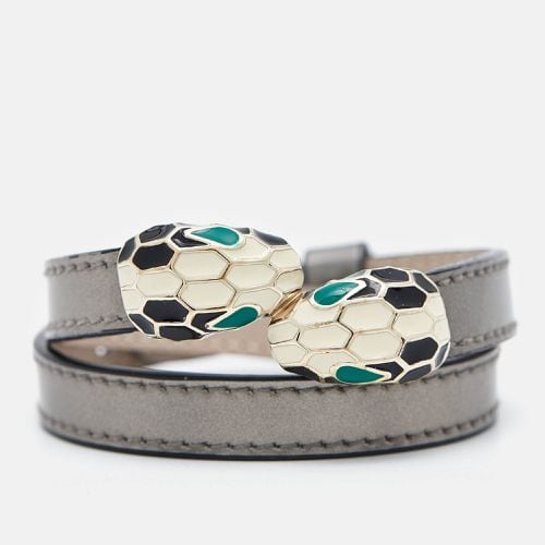 Serpenti Forever Enamel Double Coiled Leather Plated Bracelet - Bvlgari - Modalova