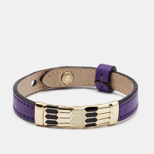 Serpenti Leather Enamel Tone Bracelet - Bvlgari - Modalova